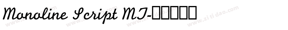 Monoline Script MT字体转换